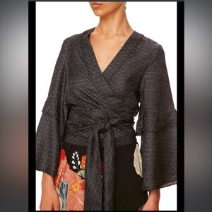 Stunning Silk Camilla Wrap Top NWT